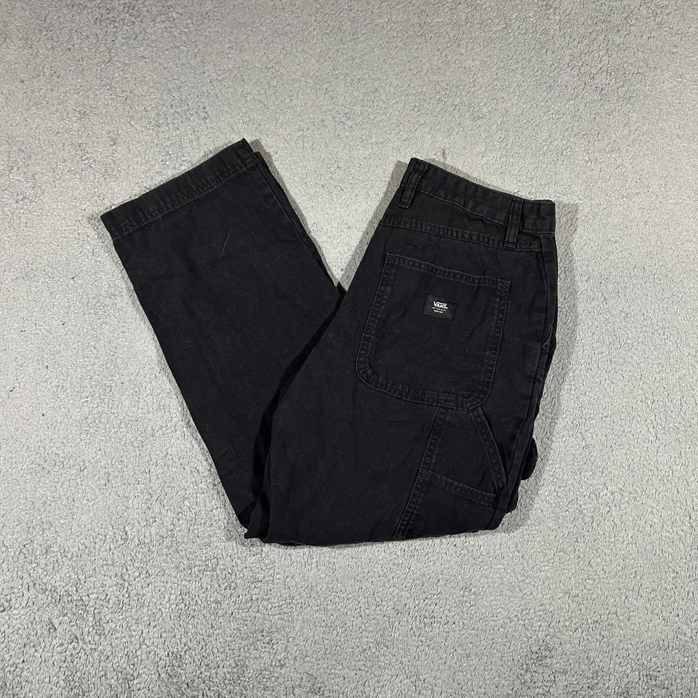 Vans Emily Carpenter Pants Women’s 27 Heavyweight Canvas Black Workwear #3974